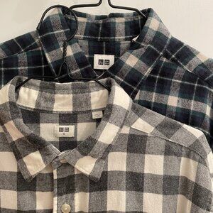 Bundle x2 Uniqlo Checkered Flannel Shirts - Size M